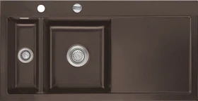 systemceram Mera 100 F Einbau Becken links mit Ablauffernbedienung siena
