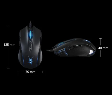 A4Tech X89 Oscar Neon Gaming Mouse, Stone schwarz, USB