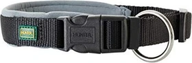 Hunter Neopren Vario Plus Halsung, Hundehalsband, Nylon, mit Neopren gepolstert, 50/2.5cm M-L, schwarz