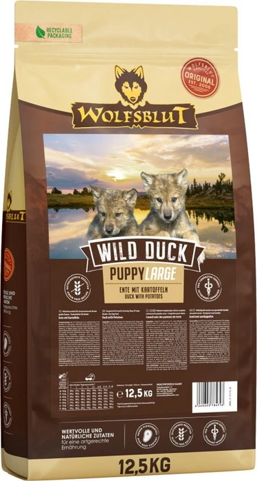 Wolfsblut Wild Duck Large Breed Puppy, 12.50kg