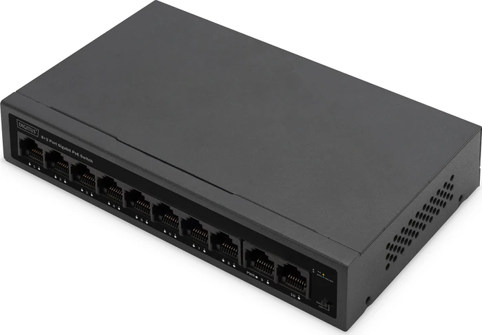 Digitus DN-953 Desktop Gigabit Switch, 10x RJ-45, 60W PoE+