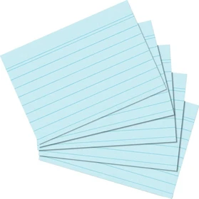 Herlitz Karteikarten, A6, liniert, blau, 100 Blatt