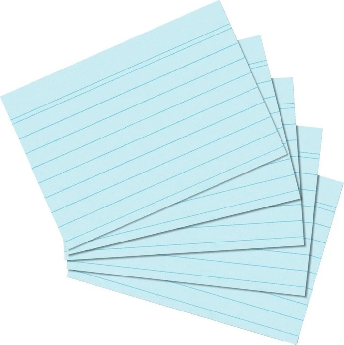 Herlitz Karteikarten, A6, liniert, blau, 100 Blatt
