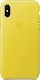 Apple Leder Case für iPhone X frühlingsgelb