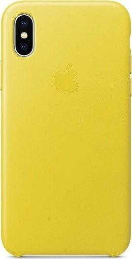 Apple Leder Case für iPhone X frühlingsgelb