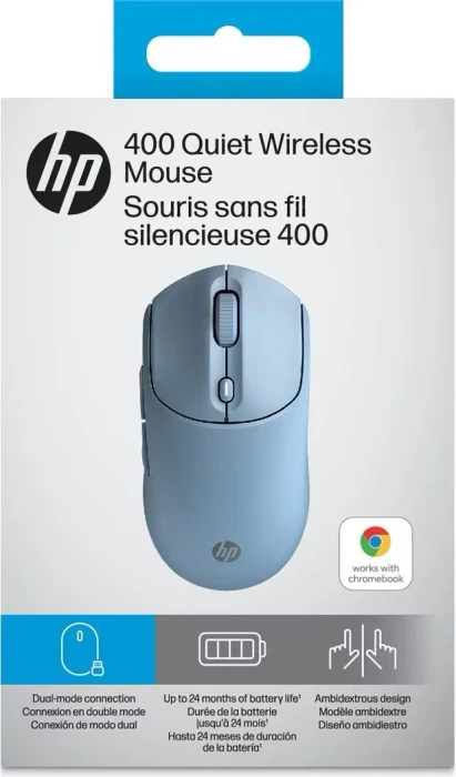 HP 400 Quiet Wireless Mouse, blau, USB/Bluetooth
