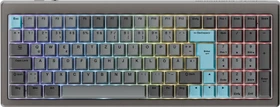 Ducky Cushion 98, Nickel, Shush Silent Green Tactile, USB/Bluetooth, DE