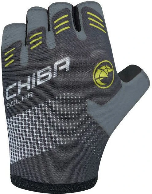 Chiba Solar Fahrradhandschuhe black/neon yellow