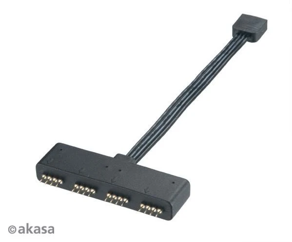 Akasa RGB LED Splitter, schwarz