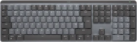Logitech MX Mechanical, LEDs weiß, Logi Bolt, Graphite, Kailh Choc V2 LOW PROFILE BROWN, USB/Bluetooth, UK (920-010756)