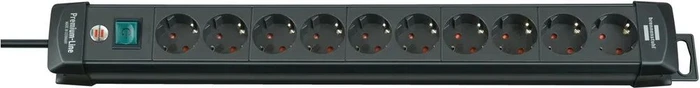 Brennenstuhl Premium-Line, 10-fach, 3m, schwarz/grau
