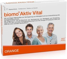 biomo pharma Aktiv Vital Trinkflaschen + Kapseln Packung für 7 Tage, 1 Stück