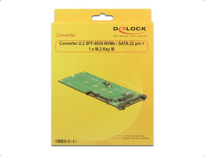 DeLOCK U.2 2.5" -> M.2 PCIe, SATA -> M.2 SATA