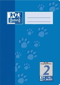 Oxford Schulheft, A5, Lineatur 2, blau, 16 Blatt