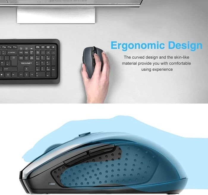 TeckNet Pro 2.4G Wireless, grau, USB