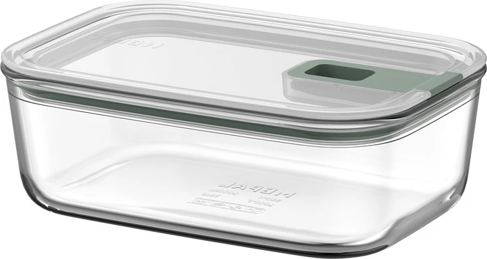 Mepal EasyClip rechteckig Glas Aufbewahrungsbehälter 1l nordic sage