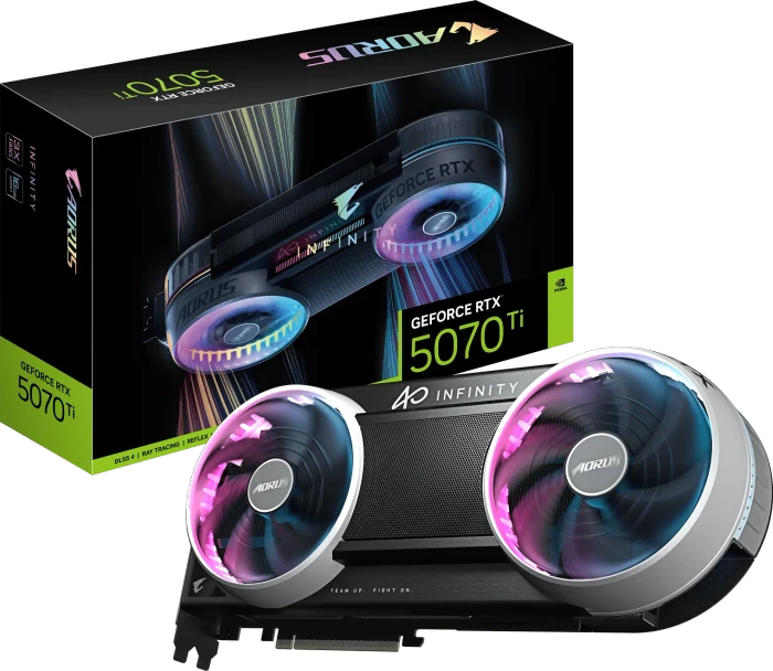 GIGABYTE AORUS GeForce RTX 5070 Ti Infinity 16G, 16GB GDDR7, HDMI, 3x DP