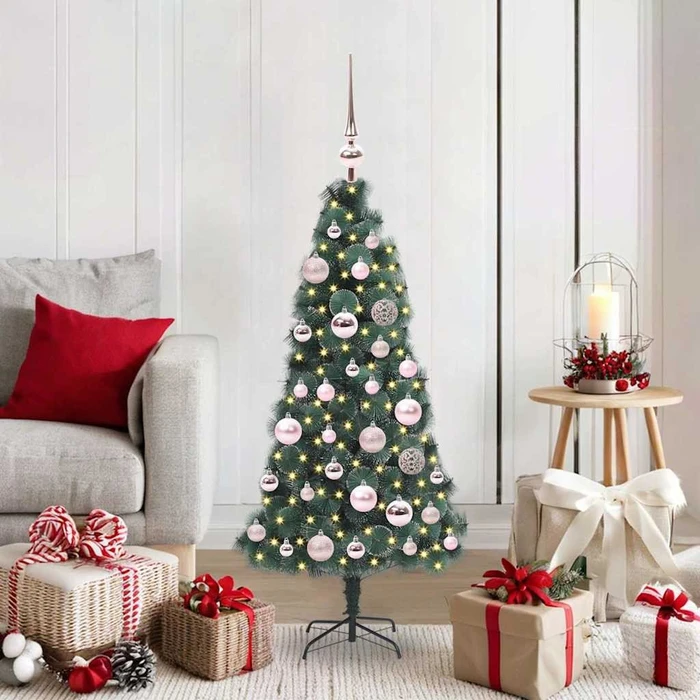 vidaXL Künstlicher Weihnachtsbaum, 120cm, inkl. LED-Beleuchtung (3396143)