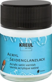 Kreul Acryl Seidenglanzlack Glanzlack auf Wasserbasis, transparent, 50ml