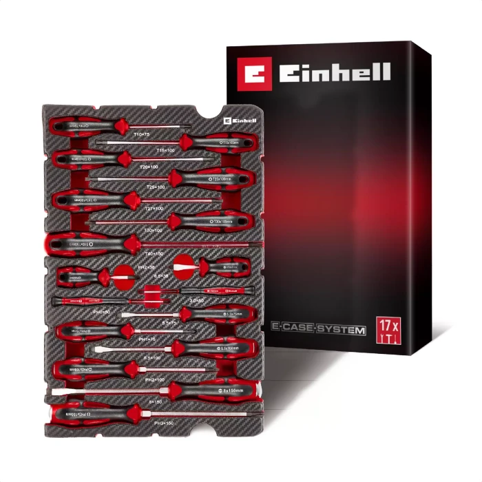Einhell E-Case Inlay Schraubendrehersatz, 17-tlg.