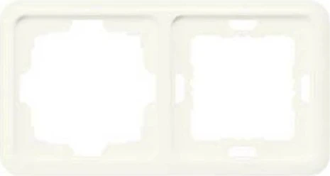 Siemens DELTA profil Rahmen 151x80mm 2-Fach mit 1 Ausschnitt, titanweiß