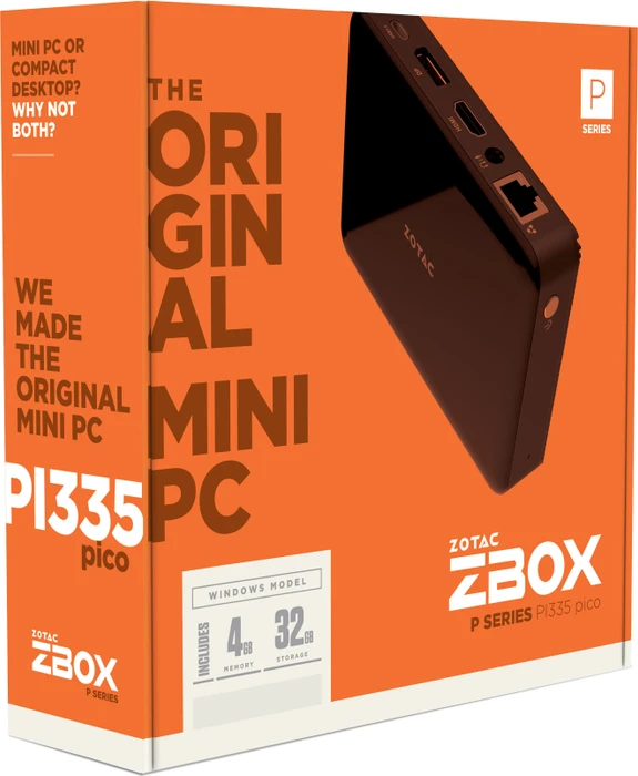 Zotac ZBOX PI335 pico, Celeron N3350, 4GB RAM, 32GB Flash