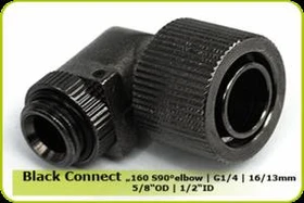 Nanoxia Black Connect 160 S90 "Elbow", Schlauchanschluss
