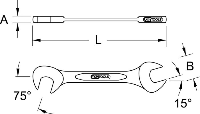 KS Tools BRONZEplus Doppelmaulschlüssel funkenfrei, 8x96mm