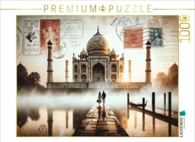 Calvendo Morgendämmerung am Taj Mahal: Eine KI-kreiertes Porträt der Liebe