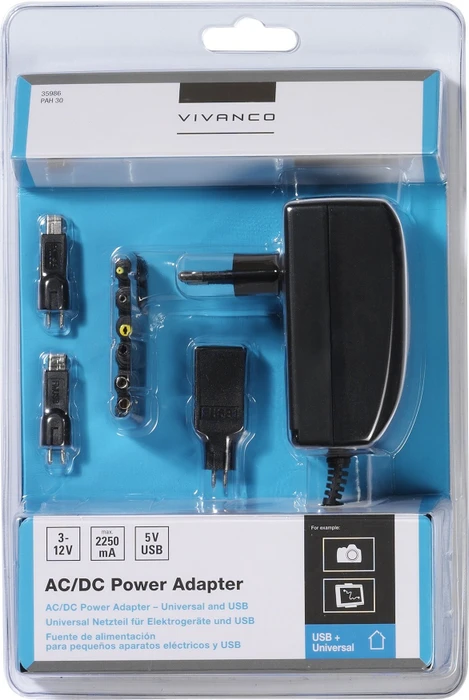 Vivanco PAH 30 Universal-Netzteil 2250mA