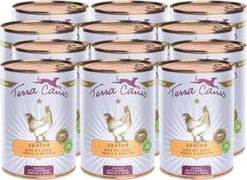 Terra Canis Huhn Senior mit Gurken, Kürbis und Gesundheitskräutern, 4.80kg (12x 400g)
