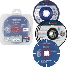 Bosch Professional X-LOCK Fächerschleifscheibe, 125x22.23mm, 5 Stück