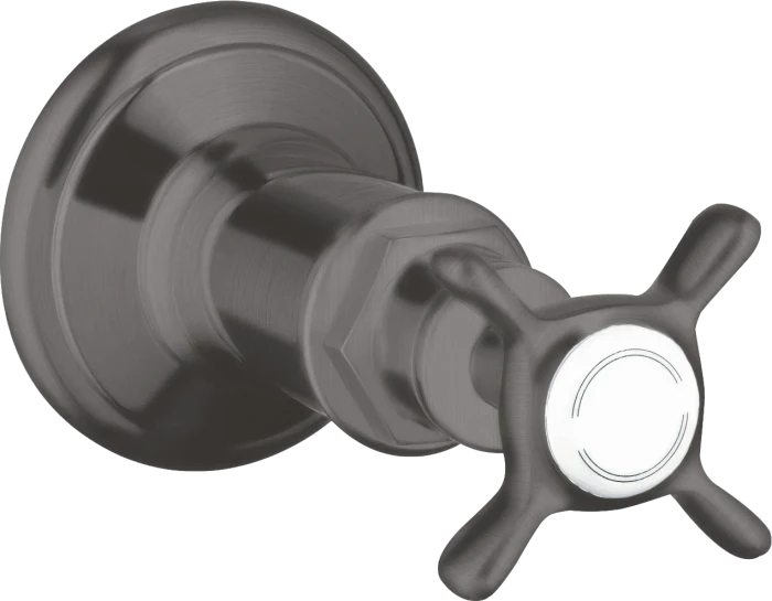 Hansgrohe AXOR Montreux Absperrventil Unterputz mit Kreuzgriff brushed black chrome