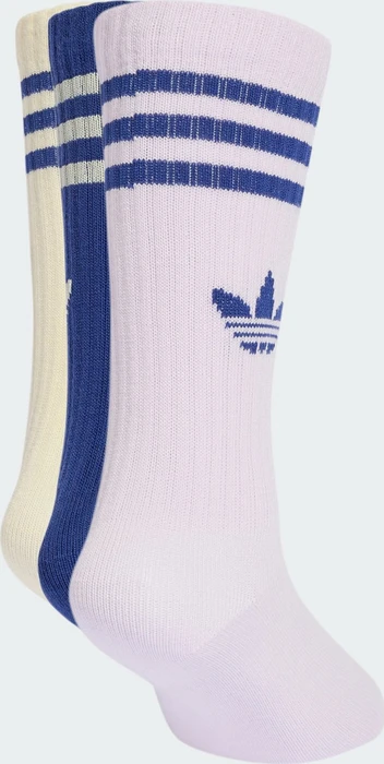 adidas 3-Streifen Crew Socken victory blue/warm vanilla/ice lavender, 6 Paare (Junior)