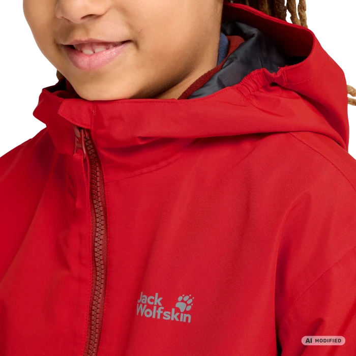 Jack Wolfskin Iceland 3in1 Funktionsjacke siren red (Junior)