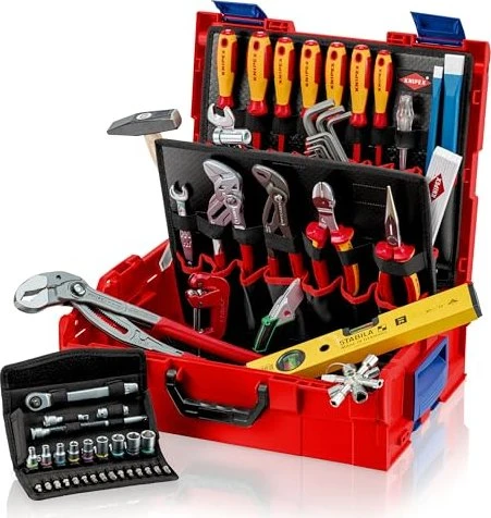 Knipex Sanitär Handwerkzeugset inkl. L-Boxx, 52-tlg.