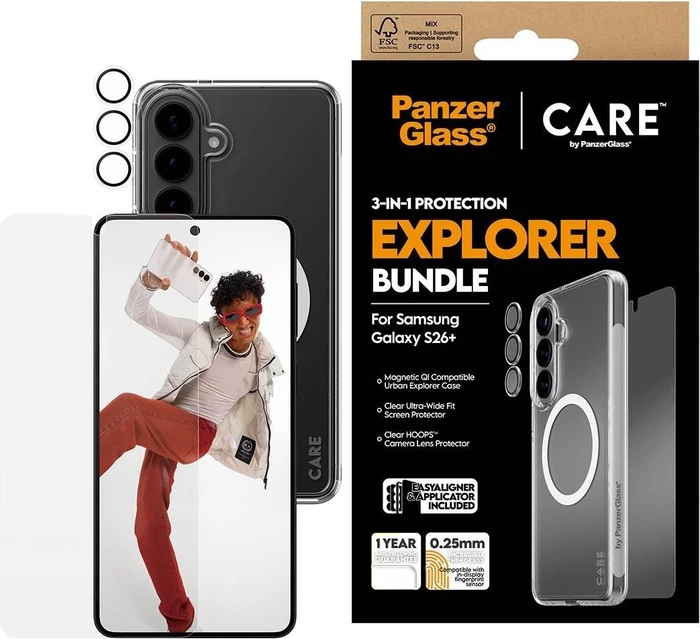 PanzerGlass Care 3-in-1 Bundle für Samsung Galaxy S26+