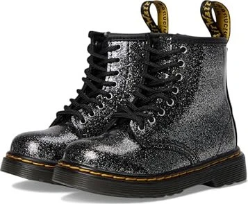 Dr. Martens 1460 Glitter Patent Leather Boots schwarz/silber (Junior)