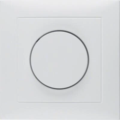 Berker Abdeckplatte für Drehdimmer/Drehpotenziometer, polarweiß matt