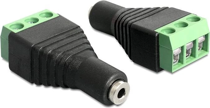 DeLOCK 2.5mm Klinke [Buchse] auf 3-Pin-Terminalblock Adapter