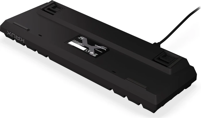 Krux Qara 60%, schwarz, LEDs RGB, Outemu Red, USB, US