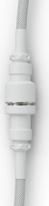 Glorious Premium Coiled Cable USB-C auf USB-A, vergoldet, Tastaturkabel (Spiral-Textilkabel), 1.37m, Ghost White