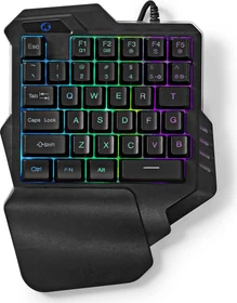 Nedis Einhand-Gaming-Tastatur, schwarz, USB-A