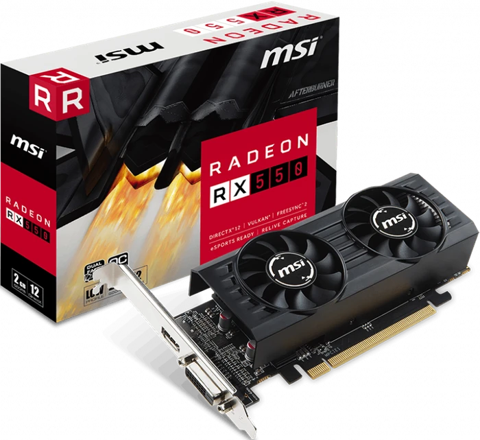 MSI Radeon RX 550 2GT LP OC, 2GB GDDR5, DVI, HDMI