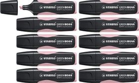 STABILO Green Boss Pastell rosiges rouge, 10er-Pack
