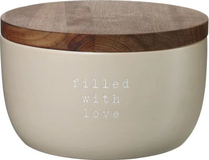 ASA Selection hey! Vorratsdose mit Holzdeckel 15cm filled with love