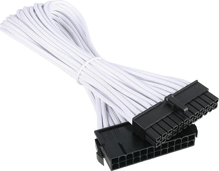 BitFenix Alchemy 24-Pin ATX Verlängerung 30cm, sleeved weiß/schwarz