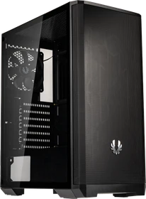 BitFenix Nova Mesh SE TG, schwarz, inkl. 2x Lüfter, Glasfenster