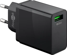 Wentronic Goobay USB-Schnellladegerät QC 3.0 18W schwarz