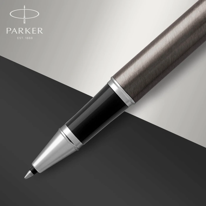 Parker IM Tintenroller (Mine) dark espresso/chrome trim, Geschenkbox
